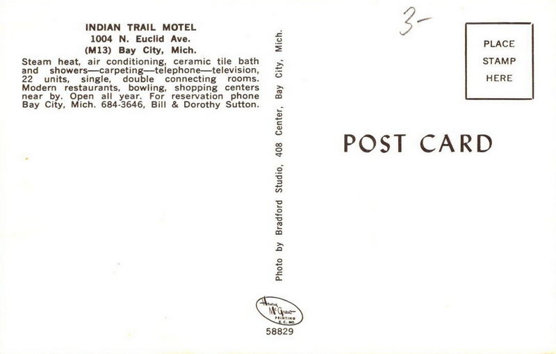 Indian Trail Motel - Vintage Postcard